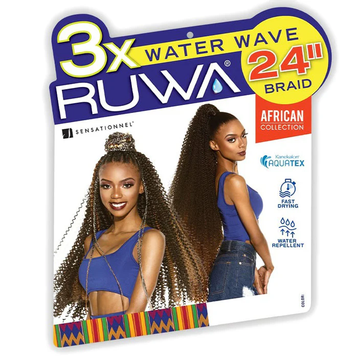 Sensationnel Ruwa Crochet Braid - 3X WATER WAVE 24" - Image 5