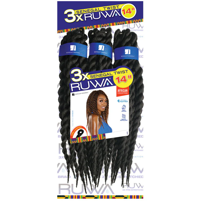 Sensationnel Ruwa Crochet Pre-Looped Braids - 3X SENEGAL TWIST 14" - Image 7