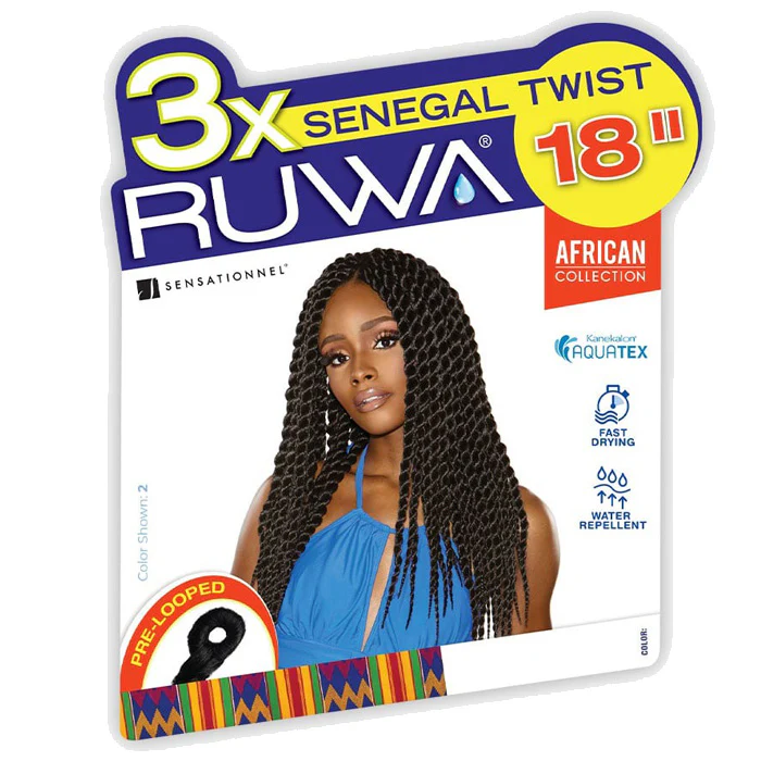 Sensationnel Ruwa Crochet Pre-Looped Braids - 3X SENEGAL TWIST 18" - Image 7