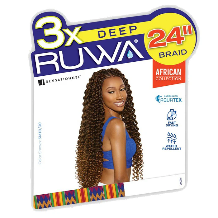 Sensationnel Ruwa Pre-Stretched Crochet Braids - 3X DEEP 18"/24" - Image 8