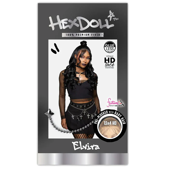Sensationnel Shear Muse Hex Doll Glueless 13x4 HD Lace Frontal Wig - ELVIRA - Image 5