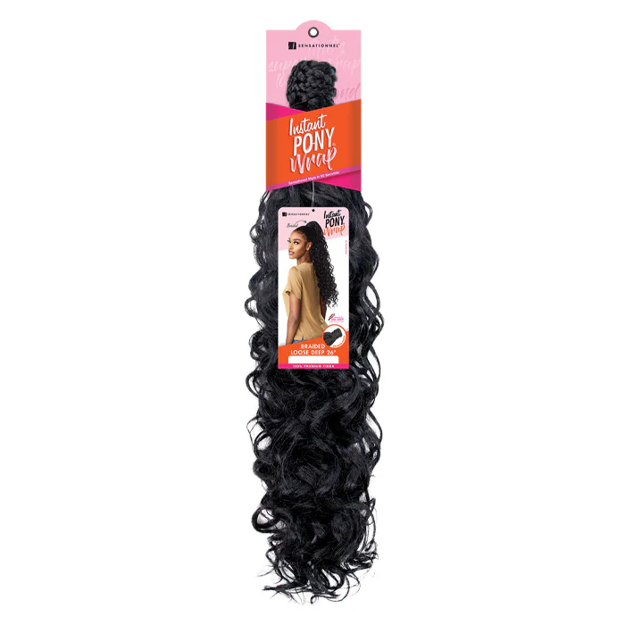 Sensationnel Synthetic Ponytail Instant Pony Wrap Braided Loose Deep 26" - Image 5