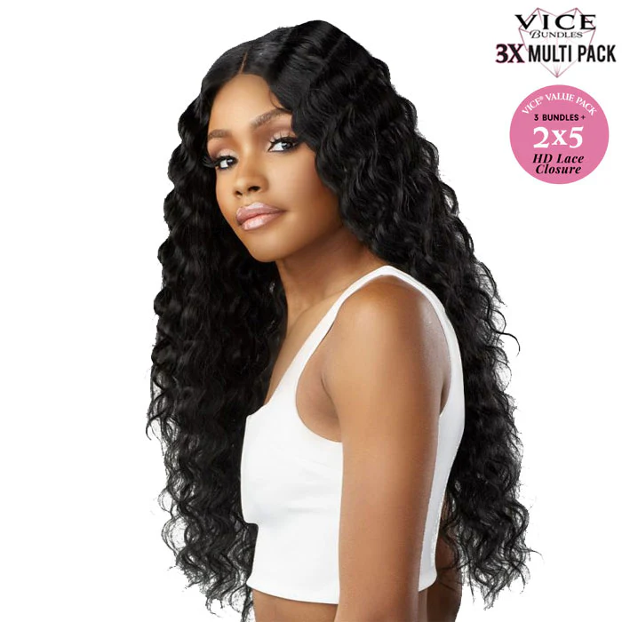 Sensationnel Vice Bundles 3x Multi Pack Weave + HD Lace Closure - CRIMP 14-30" - Image 2