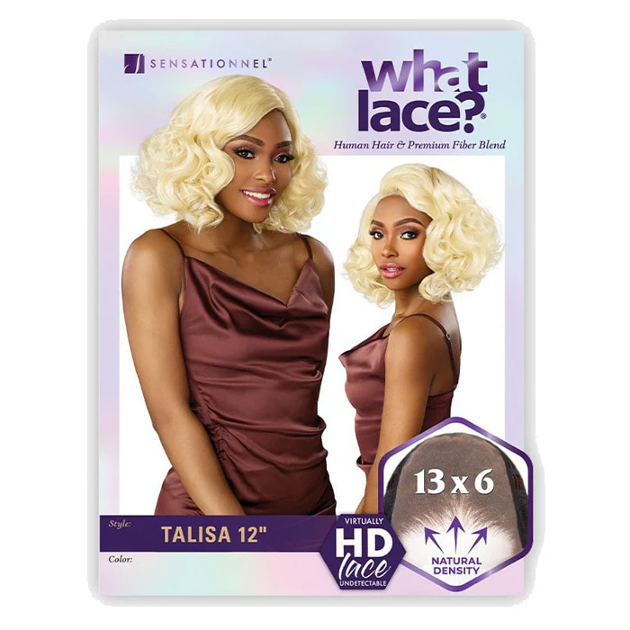 Sensationnel What Lace Glueless Human Hair Blend 13X6 HD Lace Front Wig - TALISA 12" - Image 6