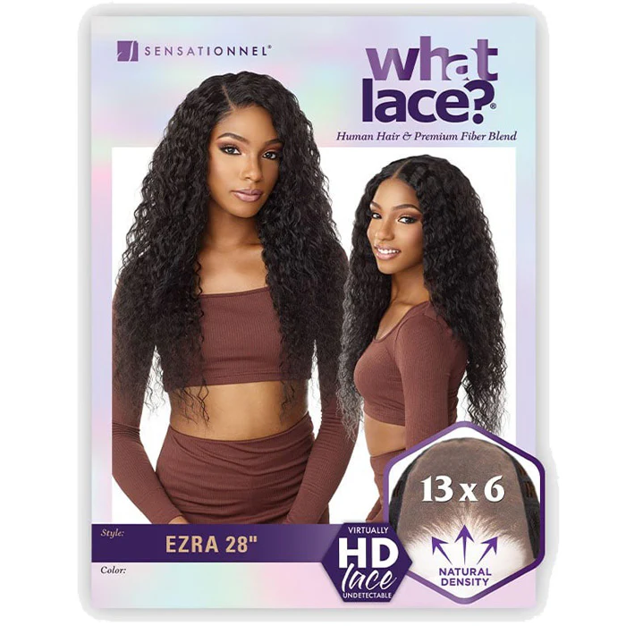 Sensationnel What Lace Human Hair Blend 13x6 HD Lace Front Wig - EZRA 28" - Image 5