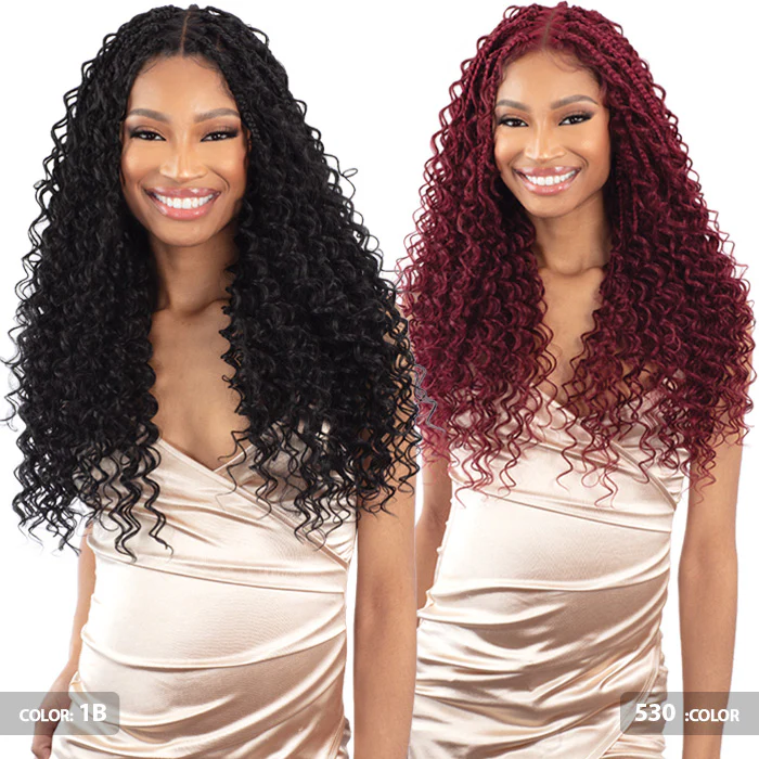 Shake N Go Equal Glueless Braided 13x5 HD Whole Lace Wig - MISTY BOHO BOX 24" - Image 2