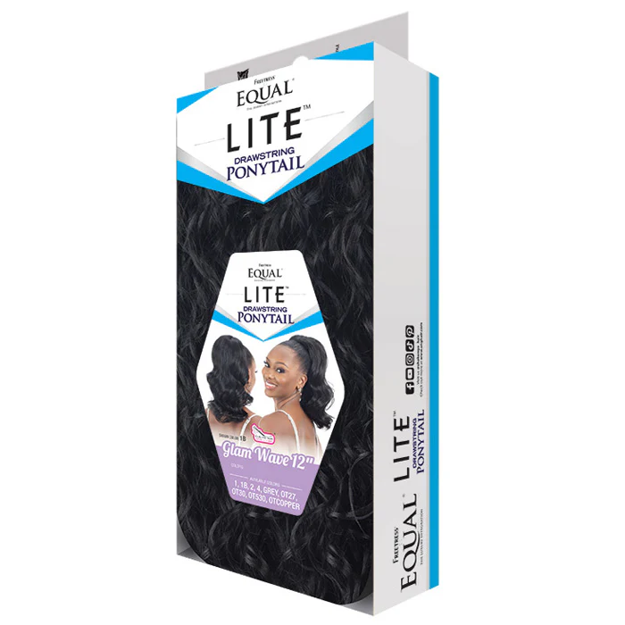 Shake N Go Equal Lite Drawstring Ponytail - GLAM WAVE 12" - Image 5