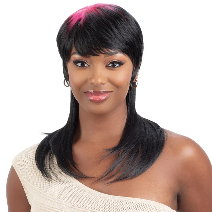 Shake N Go Equal Lite Retro Style Full Wig - STRAIGHT MULLET - Image 2