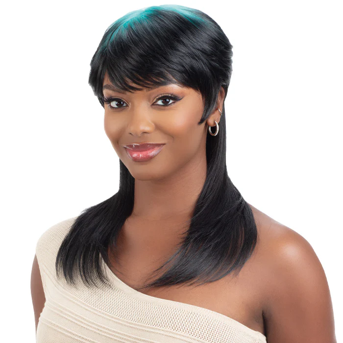Shake N Go Equal Lite Retro Style Full Wig - STRAIGHT MULLET - Image 3