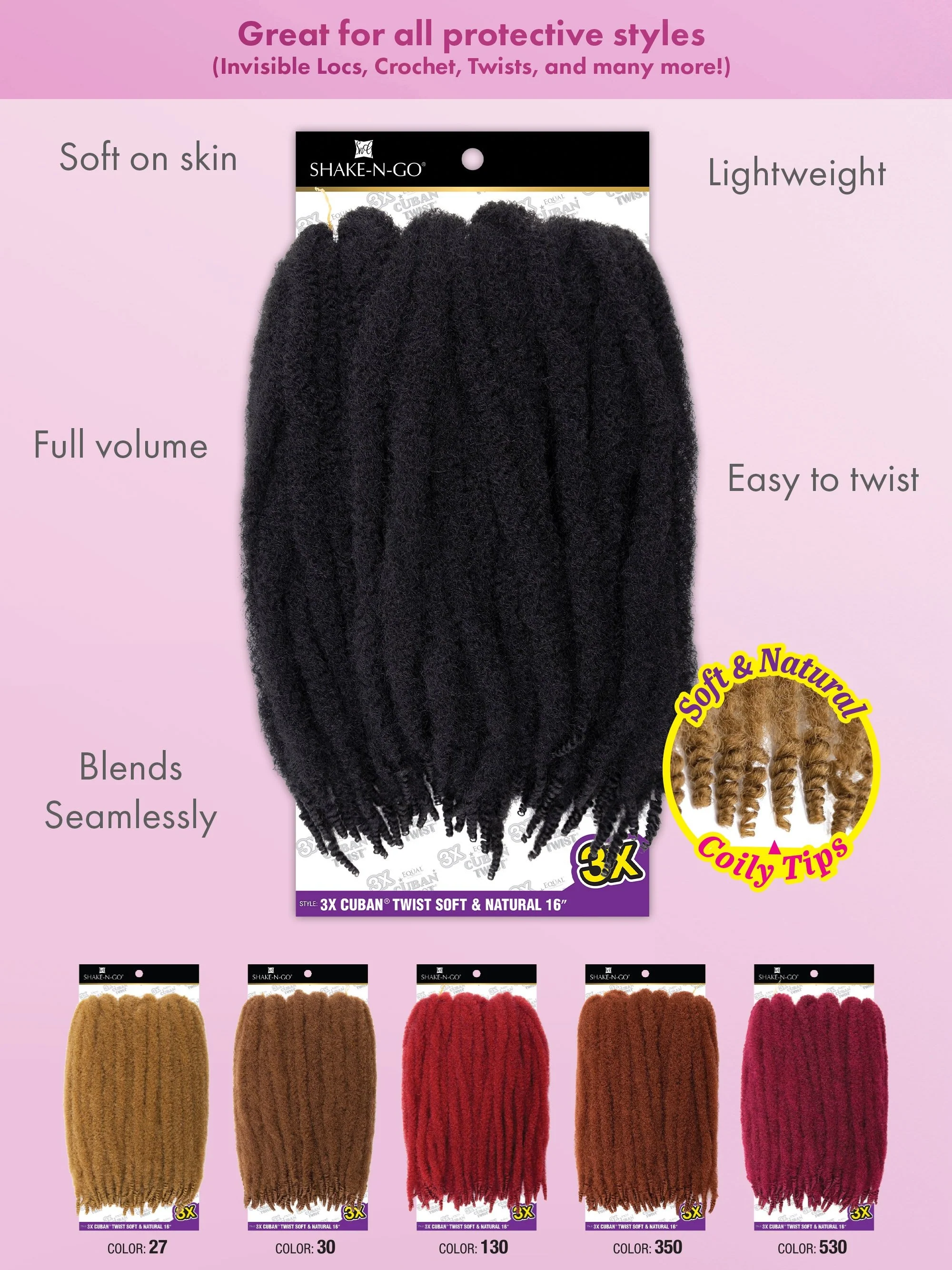 FreeTress Equal 3X CUBAN TWIST SOFT & NATURAL 16" - Image 6