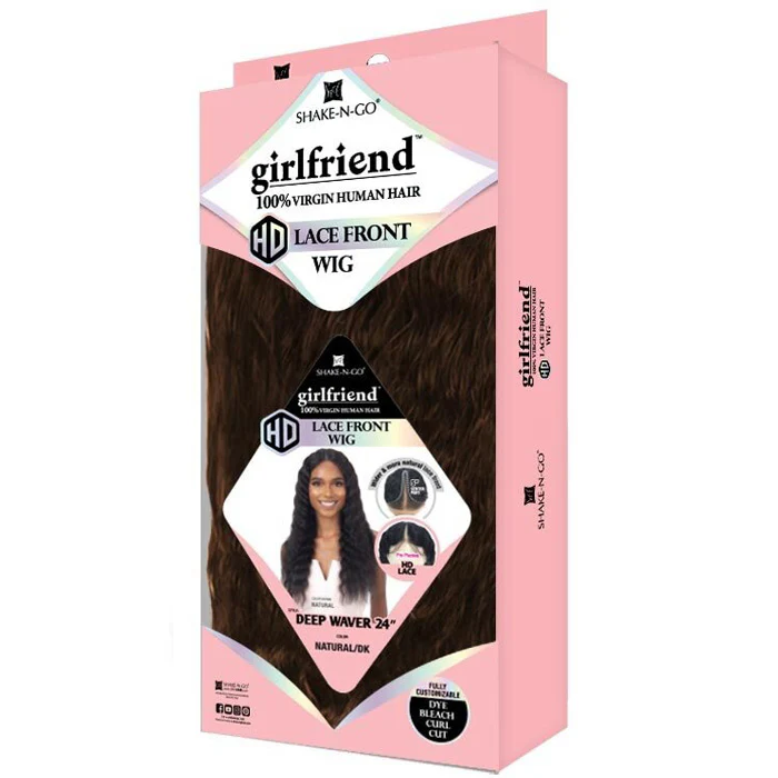 Shake-N-Go Girlfriend 100% Virgin Human Hair HD Lace Front Wig - DEEP WAVER 24 - Image 3