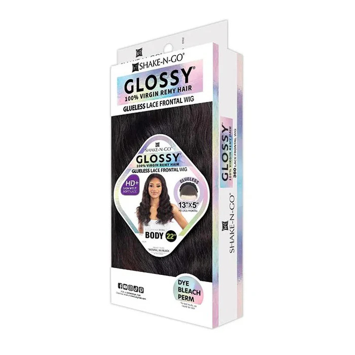 Shake N Go Glossy 100% Virgin Remy Hair Glueless 13x5 HD Lace Front Wig - BODY 22" - Image 3