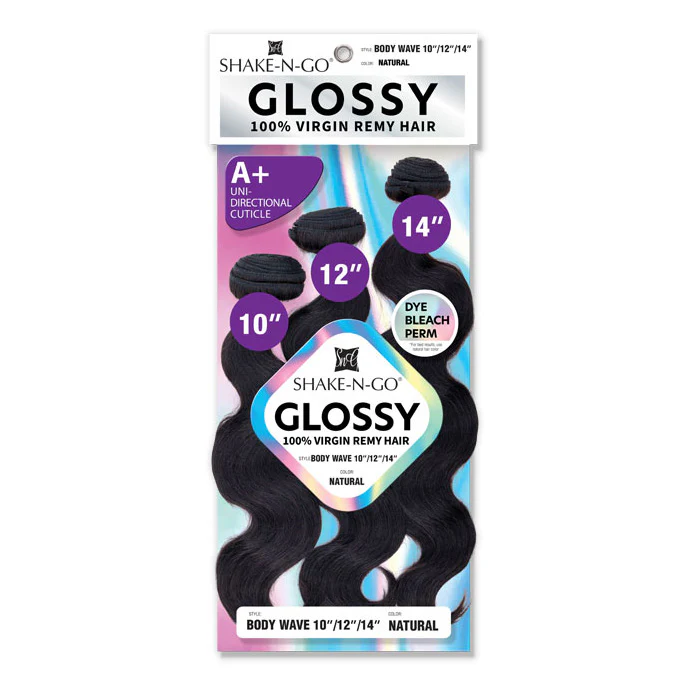 Shake N Go Glossy 100% Virgin Remy Hair Weave - BODY WAVE (Multi Length) 3 Pcs - Image 5