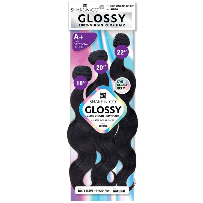 Shake N Go Glossy 100% Virgin Remy Hair Weave - BODY WAVE (Multi Length) 3 Pcs - Image 8