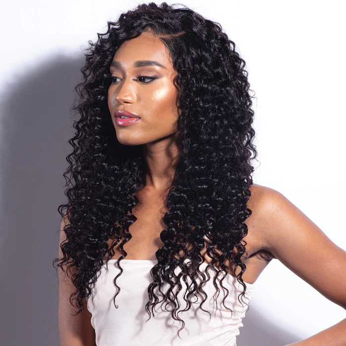 Shake N Go Glossy 100% Virgin Remy Hair Weave - DEEP WAVE (Multi Length) 3 Pcs - Image 3