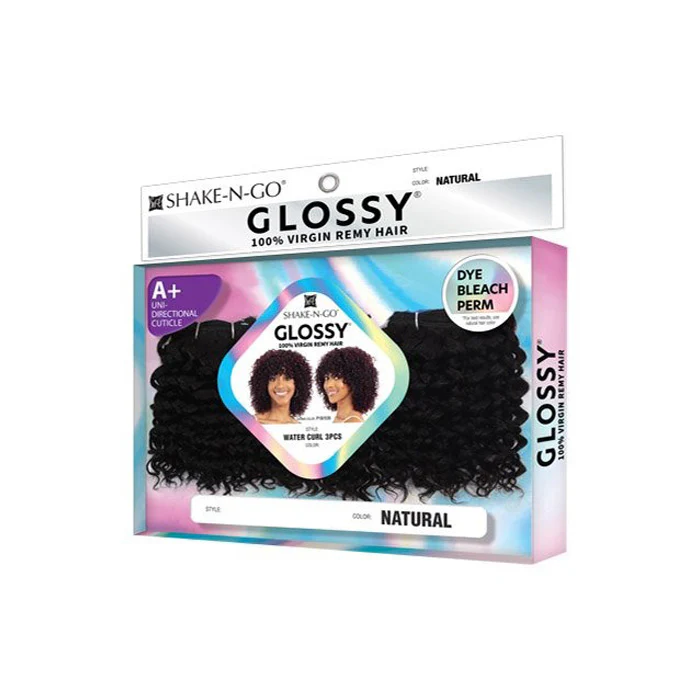 Shake N Go Glossy 100% Virgin Remy Hair Weaves - WATER CURL 3PCS - Image 3