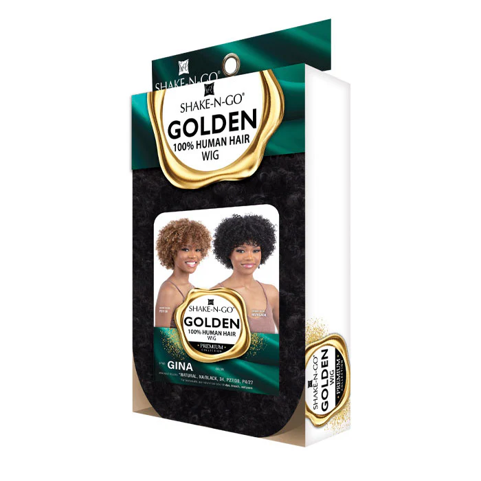 Shake N Go Golden Curl Wig GINA - 100% Human Hair - Image 6