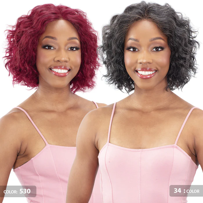 Shake N Go Golden Glueless 100% Human Hair 5" Center Part HD Lace Front Wig - NYX - Image 2