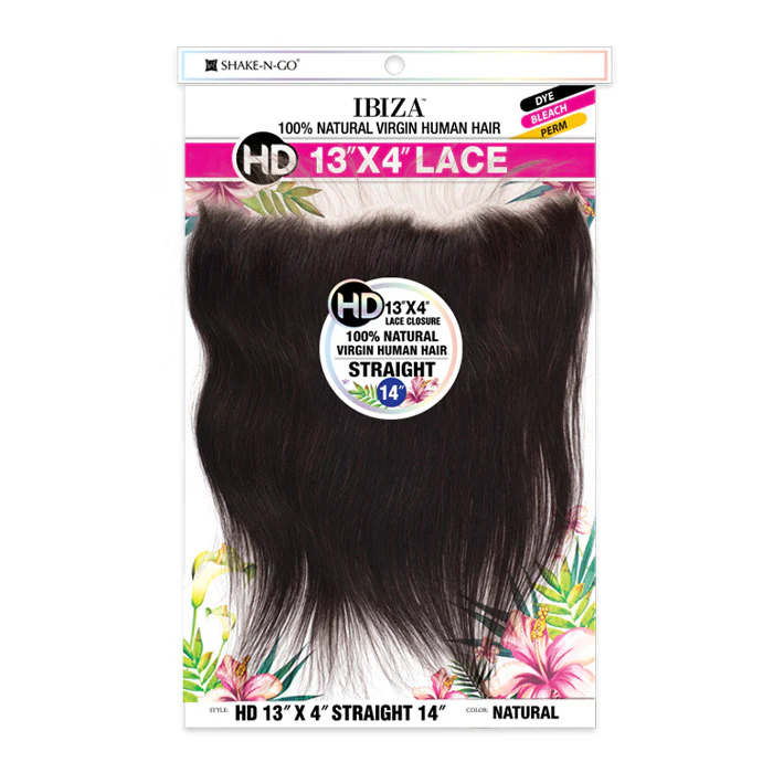Shake N Go Ibiza 100% Virgin Human Hair HD 13X4 Lace Closure - STRAIGHT 16"