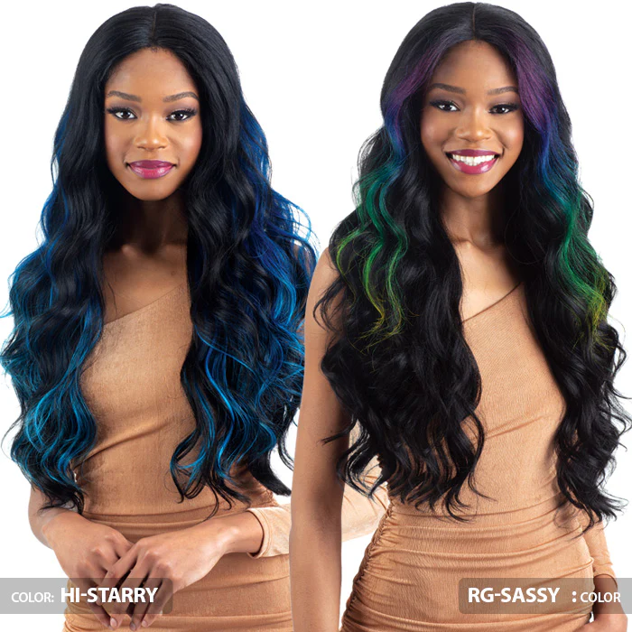Shake N Go Legacy Human Hair Blend HD 5" Deep Lace Parting Front Wig - FANTASIA - Image 2