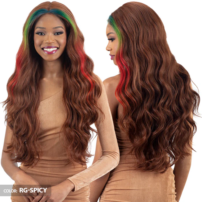 Shake N Go Legacy Human Hair Blend HD 5" Deep Lace Parting Front Wig - FANTASIA - Image 4