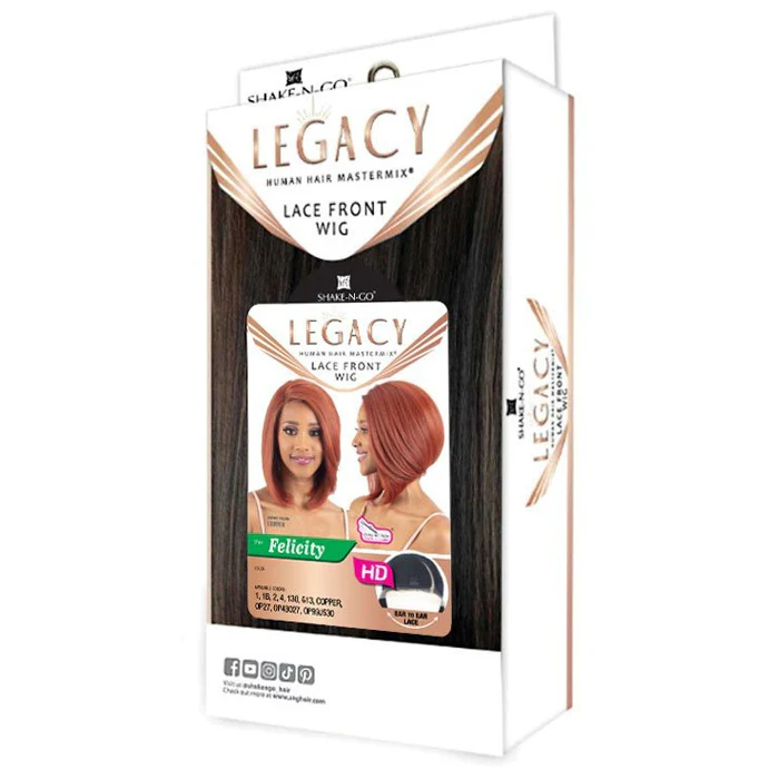 Shake N Go Legacy Human Hair Blend HD Deep Lace Parting Front Wig - FELICITY - Image 3