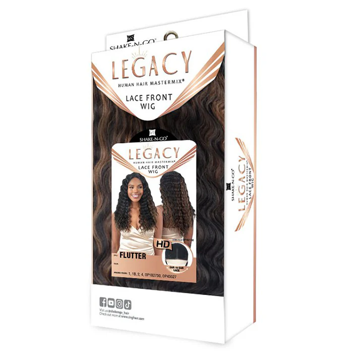 Shake N Go Legacy Human Hair Blend HD Deep Parting Lace Front Wig - FLUTTER - Image 6