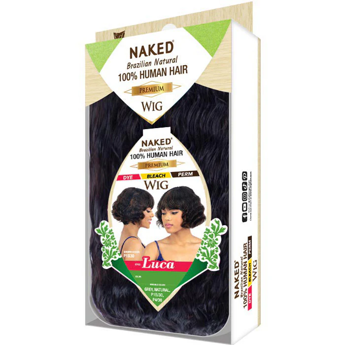 Shake N Go Naked Brazilian Natural 100% Human Hair Premium Full Wig - LUCA - Image 4