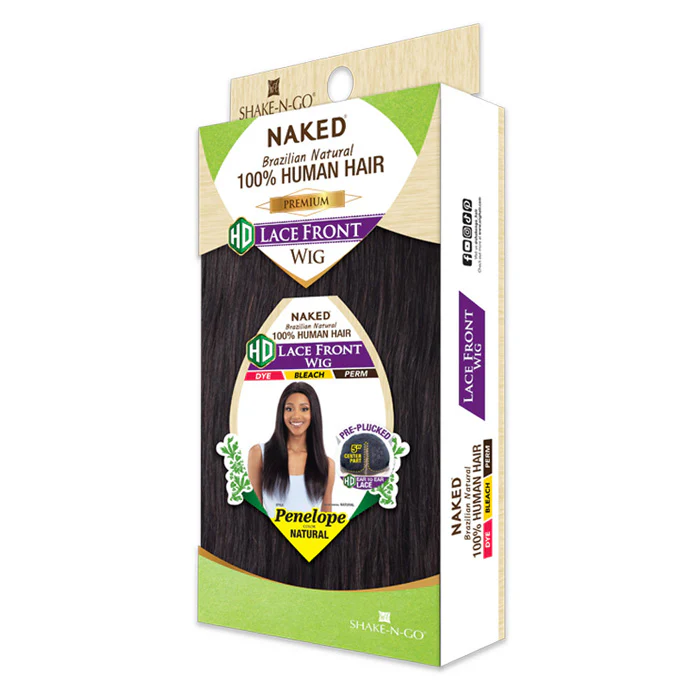 Shake N Go Naked Brazilian Natural 100% Human Hair Premium HD Lace Front Wig - PENELOPE - Pre-Plucked - Image 3