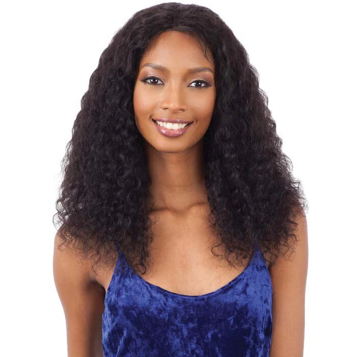 Shake N Go Naked Brazilian Natural Unprocessed 100% Human Hair Lace Parting Front Wig - DEEP CURL