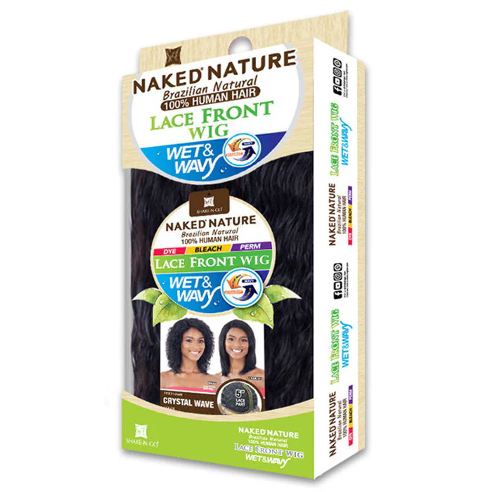 Shake N Go Naked Brazilian Wet & Wavy 100% Human Hair 5" Deep Parting Lace Front Wig - CRYSTAL WAVE - Image 3