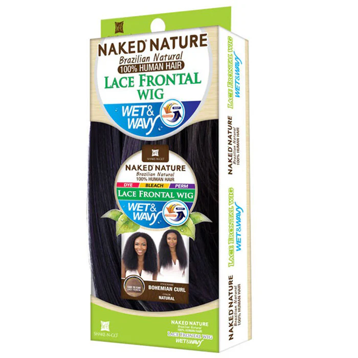 Shake N Go Naked Nature Brazilian 100% Human Hair Lace Frontal Wig - BOHEMIAN CURL - Wet & Wavy - Image 3