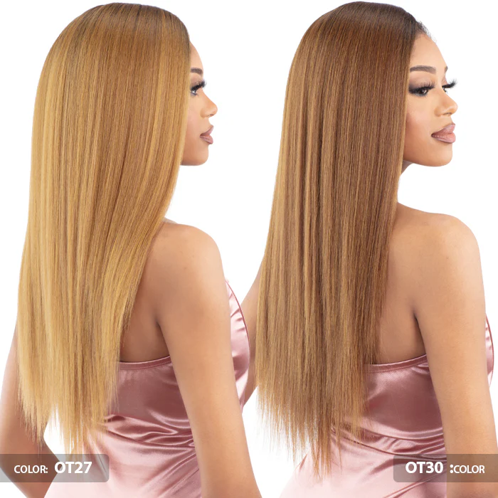 Shake N Go Organique Human Hair Blend Clip-In Weave 9 PCS - YAKI STRAIGHT 18" - Image 2