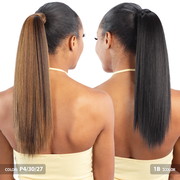 Shake N Go Organique Human Hair Blend PonyPro Secret Pocket Drawstring Ponytail - SLEEK STRAIGHT 18" - Image 3