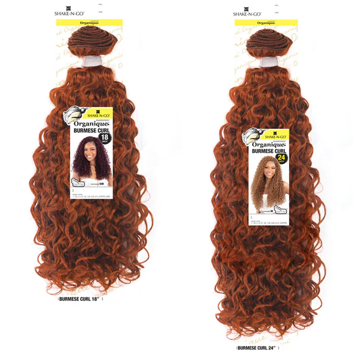 Shake N Go Organique Human Hair Blend Weave - BURMESE CURL 18/24" - Image 4
