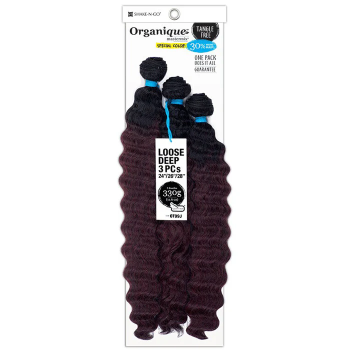 Shake-N-Go Organique Mastermix Weave - LOOSE DEEP 3PCS 14-28" - Image 7