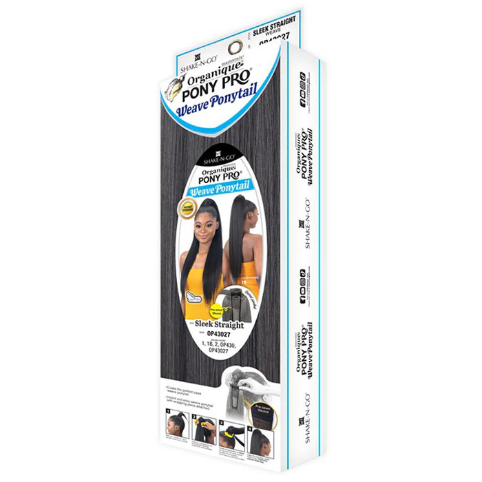 Shake N GO Organique Pony Pro Secret Pocket Ponytail - SLEEK STRAIGHT - Image 4