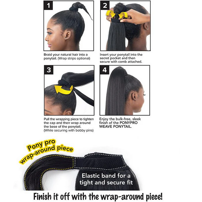 Shake N GO Organique Pony Pro Secret Pocket Ponytail - SLEEK STRAIGHT - Image 7