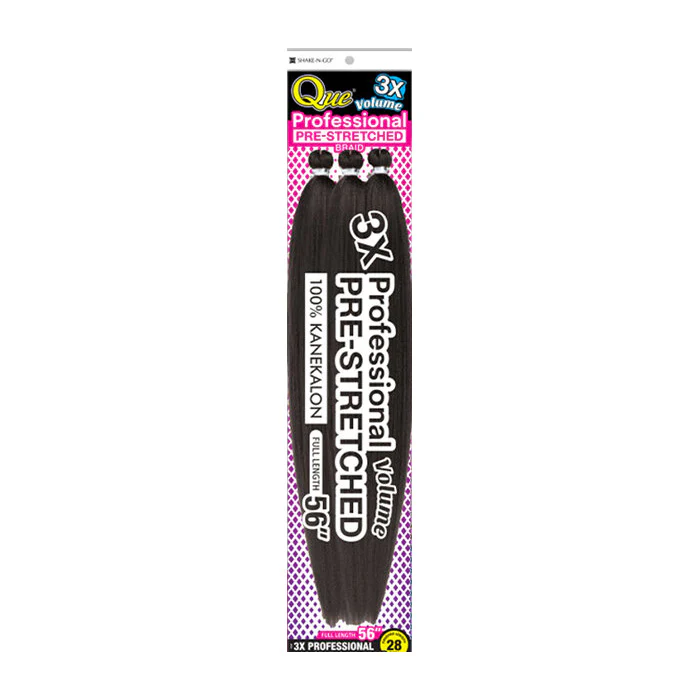 Shake N Go Que 100% Kanekalon 3X Volume Professional Pre Stretched Braid 28" - Image 8