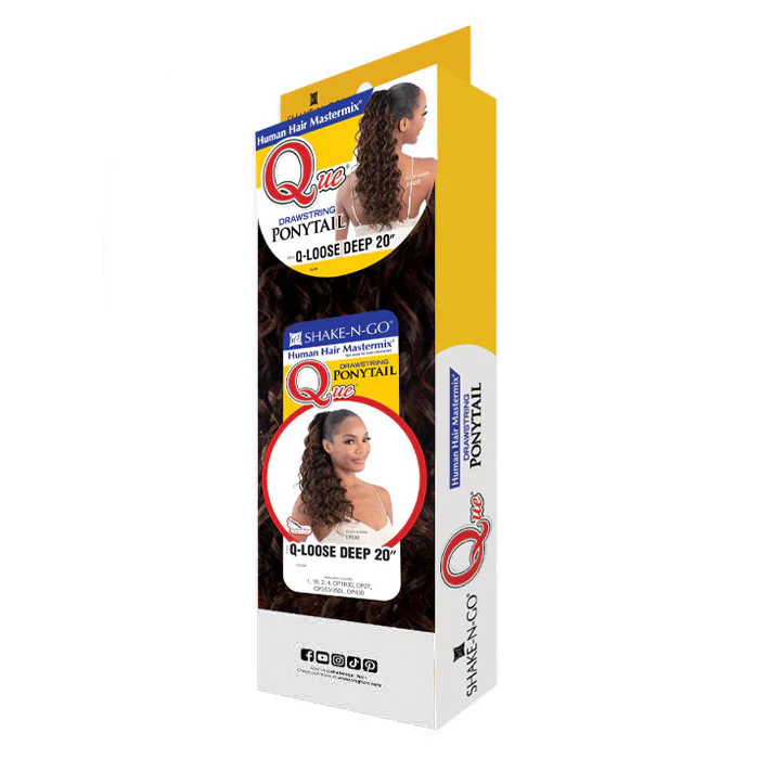 Shake N Go Que Drawstring Ponytail - Q-LOOSE DEEP 20" - Image 4
