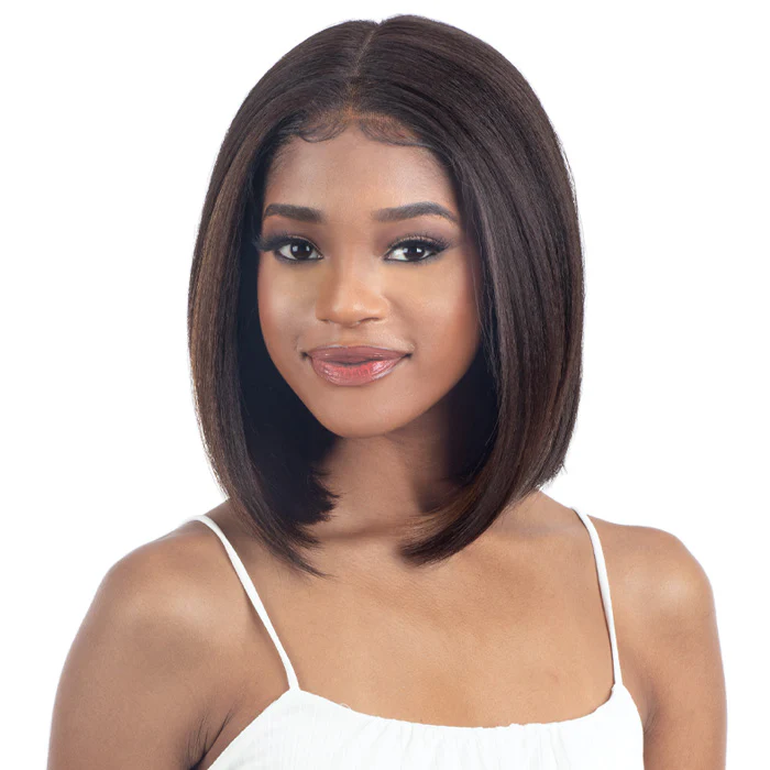 Shake N Go Snatched Glueless HD 5" Deep Lace Parting Wig - SILK PRESSED BOB - Image 4