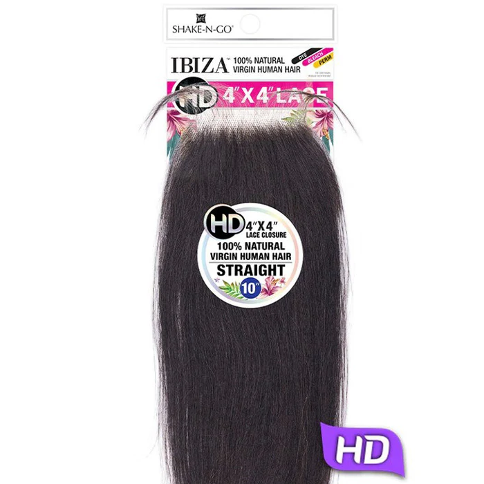 Shake N Go Ibiza 100% Virgin Human Hair HD 4X4 Lace Closure - STRAIGHT 10/12/14/16/18" - Image 3