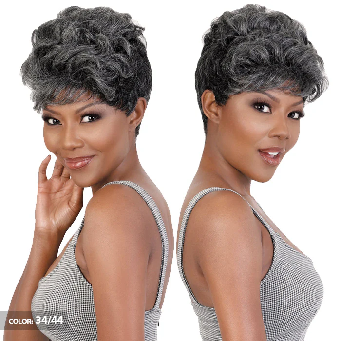 Silver Collection by Motown Tress 100% Human Hair Full Wig - SVH.MAKI - Image 3