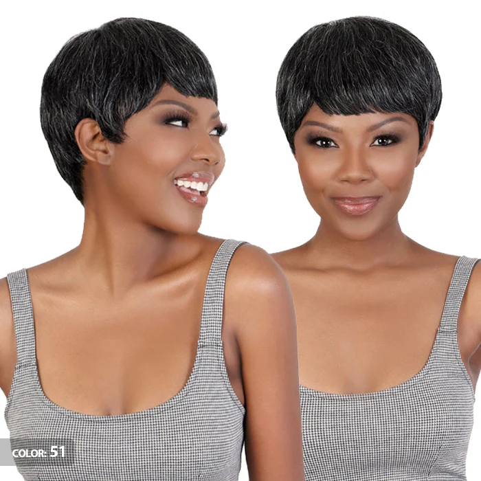 Silver Collection by Motown Tress 100% Human Hair Full Wig - SVH.JUJU - Image 2