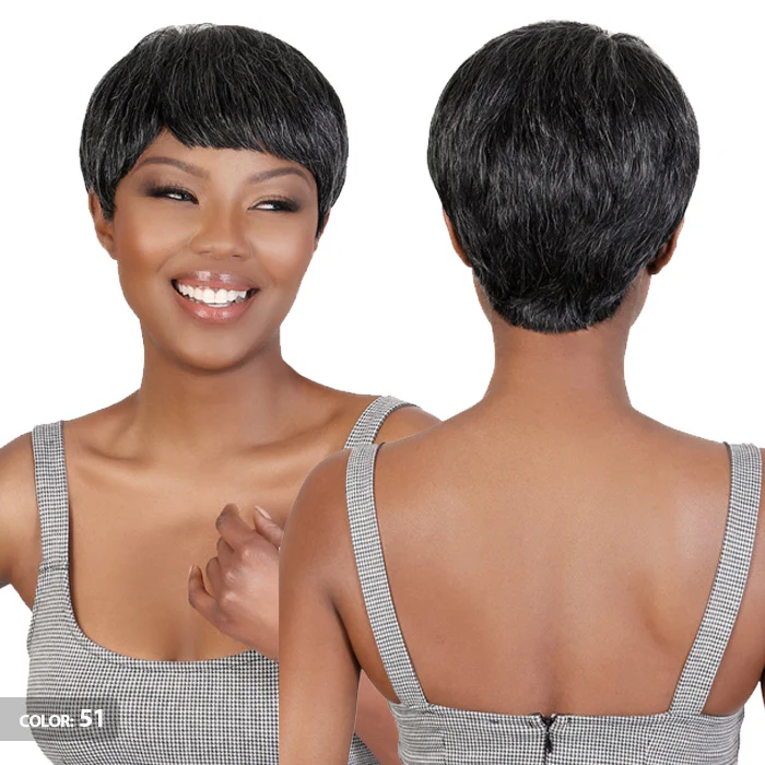 Silver Collection by Motown Tress 100% Human Hair Full Wig - SVH.JUJU - Image 3