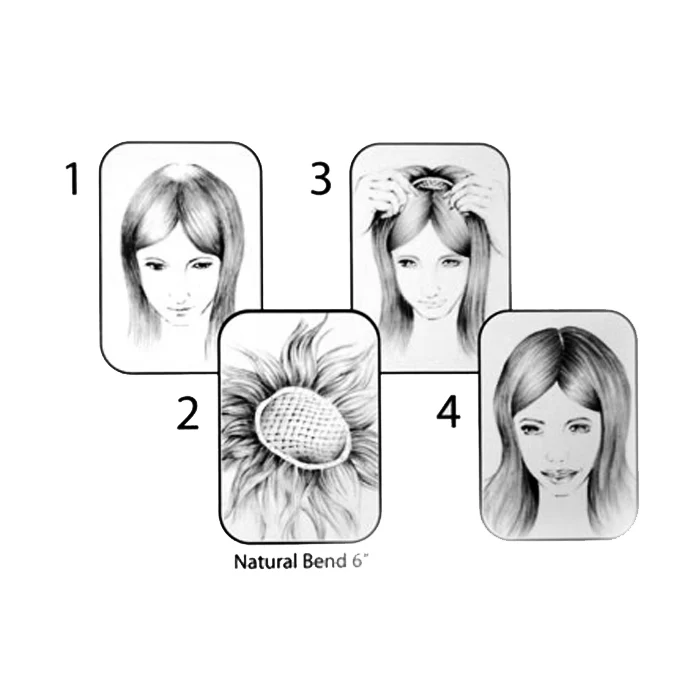 Lord & Cliff 100% Remy Human Hair Clip-In Hairpiece - NATURAL BLEND 6" - Image 5