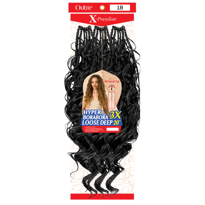 Twisted Up X-Pression By Outre Pre-Loop Crochet Braid - HYPER BORABORA LOOSE DEEP 20" 3X - Image 3