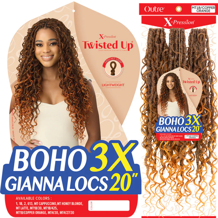 Twisted Up X-Pression By Outre Pre-Looped Crochet Braid - BOHO GIANNA LOCS 20" 3X - Image 2
