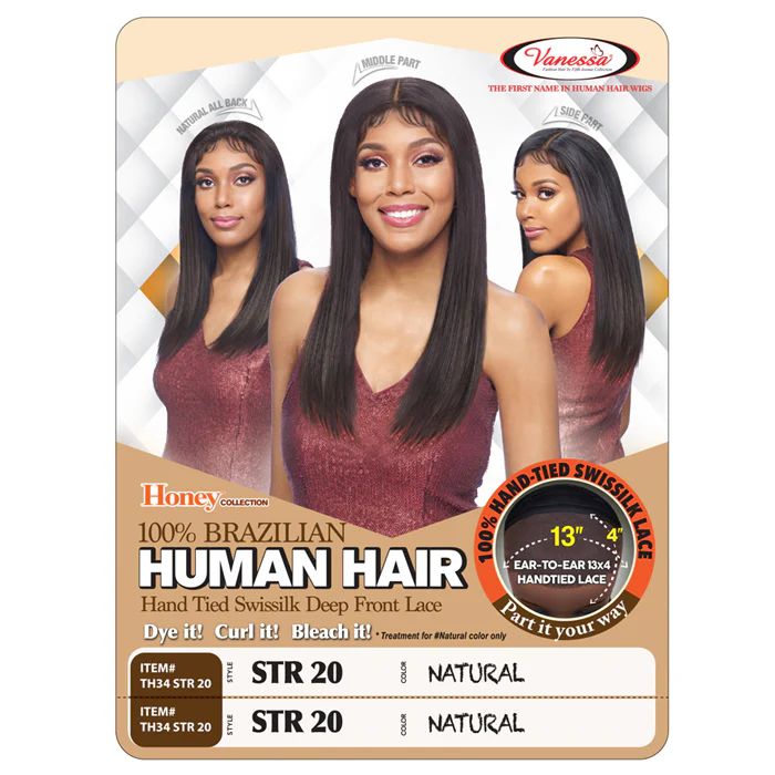 Vanessa 100% Brazilian Human Hair 13X4 Swissilk Lace Front Wig - TH34 STR 20 - Image 4