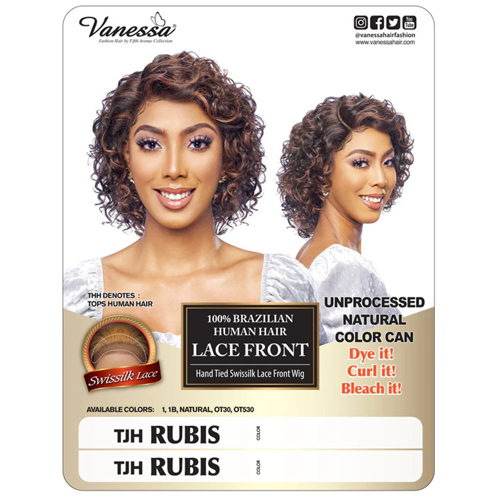 Vanessa 100% Brazilian Human Hair Hand Tied Swissilk Lace Front Wig - TJH RUBIS - Image 5